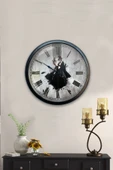Kasva Concept Hediyelik 40 Cm Siyah Metal Dans Duvar Saati - 4