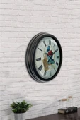 Kasva Concept 40 Cm Siyah Metal Kurt Duvar Saati - 3