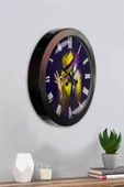 Kasva Concept Hediyelik 36 Cm Siyah Metal Maske Duvar Saati - 3
