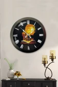 Kasva Concept 36 Cm Siyah Metal Kitap - Insan Duvar Saati - 1