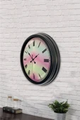 Kasva Concept Hediyelik 40 Cm Siyah Metal Alacalı Duvar Saati - 3