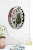 Kasva Concept Hediyelik 36 Cm Krom Metal Fotoğraf Duvar Saati - 4