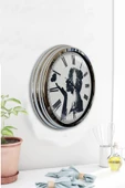 Kasva Concept Hediyelik 40 Cm Krom Metal Sanatsal Duvar Saati - 1