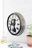 Kasva Concept Hediyelik 40 Cm Krom Metal Sanatsal Duvar Saati - 2