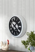 Kasva Concept Hediyelik 40 Cm Beyaz Metal Yüzük Duvar Saati - 2
