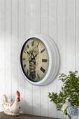 Kasva Concept Hediyelik 40 Cm Beyaz Metal Kitap Duvar Saati - 2