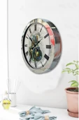 Kasva Concept Hediyelik 36 Cm Krom Metal Fotoğraf Duvar Saati - 3