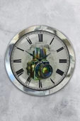 Kasva Concept Hediyelik 36 Cm Krom Metal Fotoğraf Duvar Saati - 1