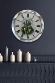 Kasva Concept Hediyelik 36 Cm Krom Metal Fotoğraf Duvar Saati - 2