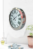 Kasva Concept 36 Cm Krom Metal Beyaz Romen Duvar Saati - 2