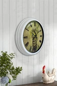Kasva Concept Hediyelik 40 Cm Beyaz Metal Kitap Duvar Saati - 1