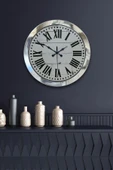 Kasva Concept 36 Cm Krom Metal Beyaz Romen Duvar Saati - 1