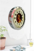 Kasva Concept Hediyelik 36 Cm Krom Metal Tablo Kadın Duvar Saati - 3