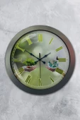 Kasva Concept Hediyelik 36 Cm Siyah Metal Iklim Temalı Duvar Saati - 1