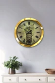 Kasva Concept Hediyelik 36 Cm Gold Metal Kitap Duvar Saati - 2