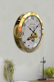 Kasva Concept Hediyelik 36 Cm Gold Metal Fruits Duvar Saati - 3