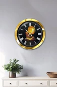 Kasva Concept 36 Cm Gold Metal Kitap - Insan Duvar Saati - 2