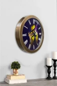 Kasva Concept Hediyelik 36 Cm Eskitme Metal Maske Duvar Saati - 1