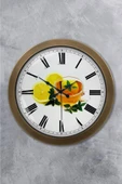 Kasva Concept Eskitme Metal Limonlu Çay Duvar Saati 36 cm - 1