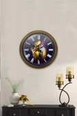 Kasva Concept Hediyelik 36 Cm Eskitme Metal Maske Duvar Saati - 3