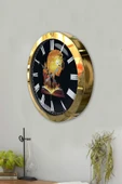 Kasva Concept 36 Cm Gold Metal Kitap - Insan Duvar Saati - 3