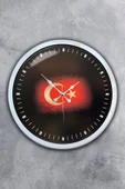 Kasva Concept 40 Cm Beyaz Metal Türk Bayrağı Duvar Saati - 1
