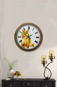 Kasva Concept Hediyelik 36 Cm Eskitme Metal Kedi Duvar Saati - 2