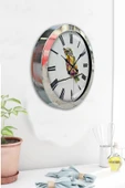 Kasva Concept Hediyelik 36 Cm Krom Metal Bird Duvar Saati thumbnail 4