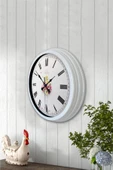 Kasva Concept Hediyelik 40 Cm Beyaz Metal Balerin Duvar Saati - 3