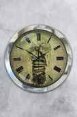 Kasva Concept Hediyelik 36 Cm Krom Metal Kitap Duvar Saati - 1