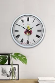 Kasva Concept Hediyelik 40 Cm Beyaz Metal Balerin Duvar Saati - 2