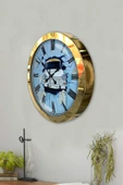 Kasva Concept Hediyelik 36 Cm Gold Metal Araba Duvar Saati - 3