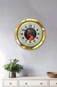 Kasva Concept 36 Cm Gold Metal Tablo Kadın Duvar Saati - 1