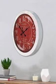 Kasva Concept Hediyelik 36 Cm Beyaz Metal Boston 2 Duvar Saati - 3