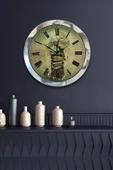 Kasva Concept Hediyelik 36 Cm Krom Metal Kitap Duvar Saati - 2