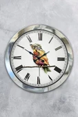 Kasva Concept Hediyelik 36 Cm Krom Metal Bird Duvar Saati thumbnail 1