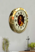 Kasva Concept 36 Cm Gold Metal Tablo Kadın Duvar Saati - 3