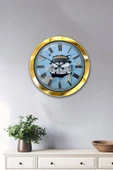 Kasva Concept Hediyelik 36 Cm Gold Metal Araba Duvar Saati - 2