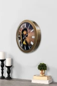Kasva Concept 36 cm Eskitme Metal Doğa Duvar Saati - 3