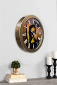 Kasva Concept 36 cm Eskitme Metal Doğa Duvar Saati - 4