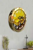 Kasva Concept 36 Cm Gold Metal Araba Galeri Duvar Saati - 4