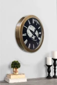 Kasva Concept Hediyelik 36 Cm Eskitme Metal Yüzük Duvar Saati - 2