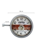 Kasva Concept Hediyelik 36 Cm Beyaz Metal Espresso Istasyon Duvar Saati - 4