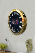 Kasva Concept Hediyelik 36 Cm Gold Metal Gökdelenler Duvar Saati - 3