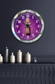 Kasva Concept Hediyelik 36 Cm Krom Metal Çizgi Teyze Duvar Saati - 2