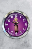 Kasva Concept Hediyelik 36 Cm Krom Metal Çizgi Teyze Duvar Saati - 1