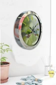 Kasva Concept Hediyelik 36 Cm Krom Metal Iklim Temalı Duvar Saati - 4