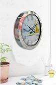 Kasva Concept Hediyelik 36 Cm Krom Metal Mutfak Duvar Saati - 4