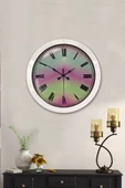 Kasva Concept Hediyelik 36 Cm Beyaz Metal Alacalı Duvar Saati - 2