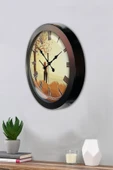 Kasva Concept Hediyelik 36 Cm Siyah Metal Özgürlük Duvar Saati - 3